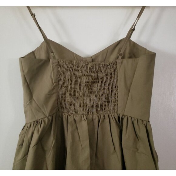 Everkaki Womens Green Boho‎ Style Midi Dress Sleeveless Button Front Size L NWT - Picture 6 of 10
